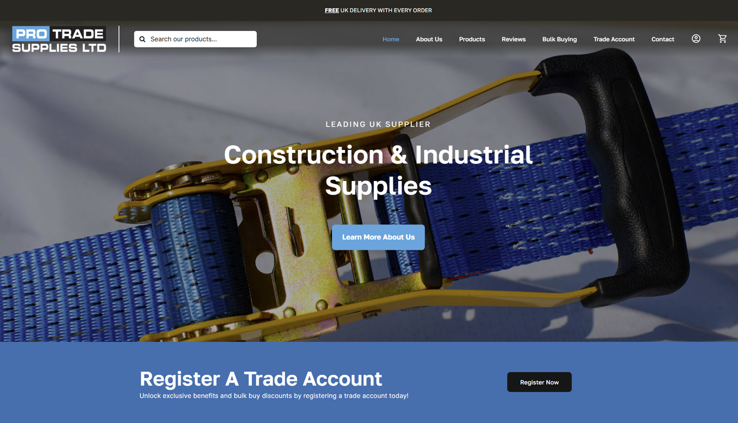 Pro Trade Supplies website project