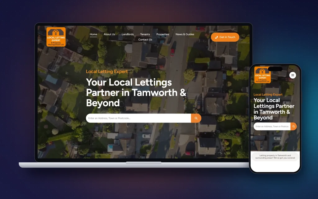 Local Letting Expert website designed by eWebz