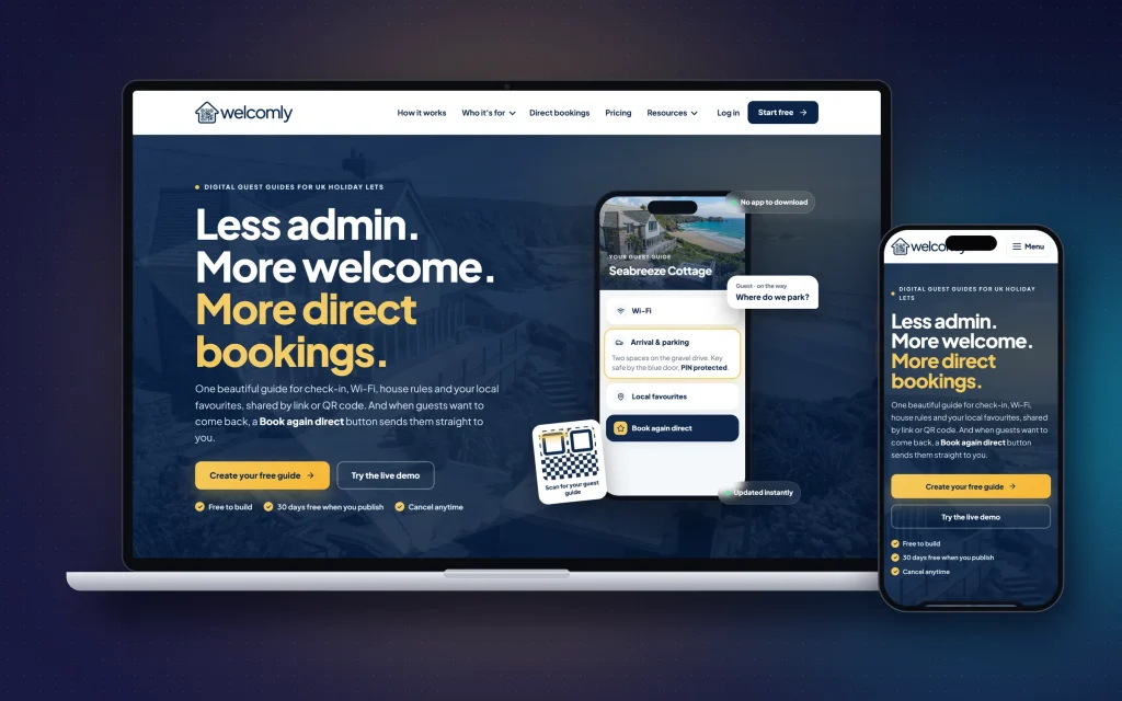 Welcomly website designed by eWebz